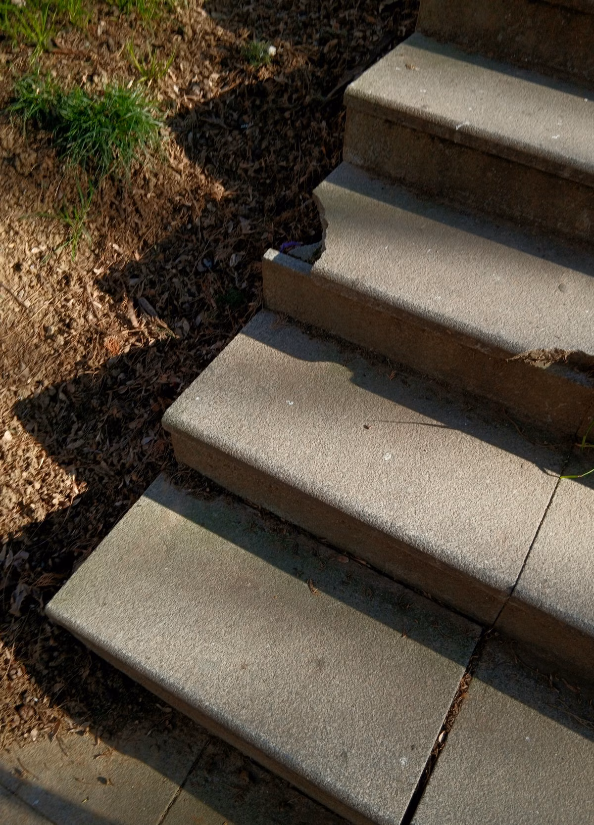 Professionally built stone walkway and landscape steps at a New Jersey home