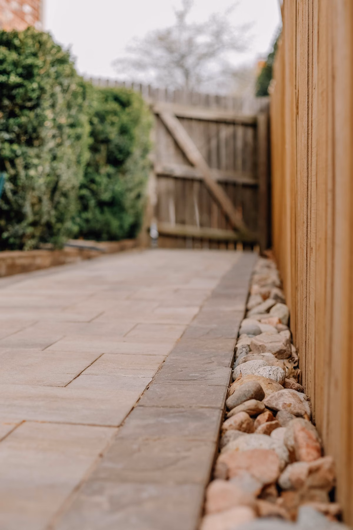 Custom stone patio and landscaped backyard in Wenonah, NJ 08090 New Jersey